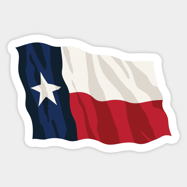 Texas Pride Waving Texan Flag Sticker by hobrath